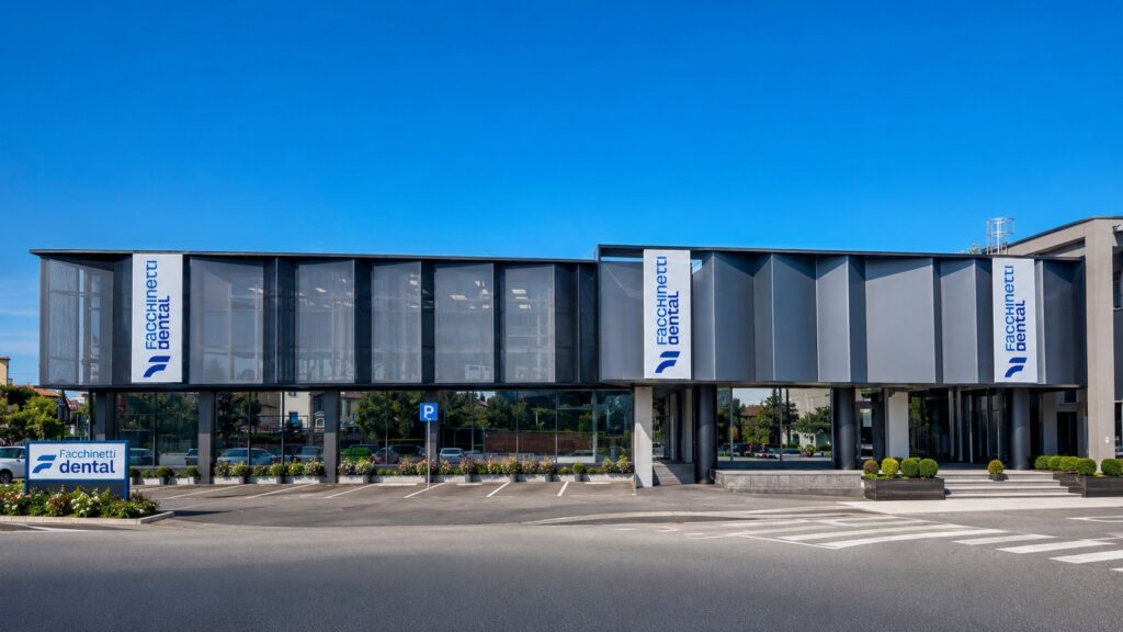 Facciata di Facchinetti Dental, centro odontoiatrico a Manerbio (Brescia)